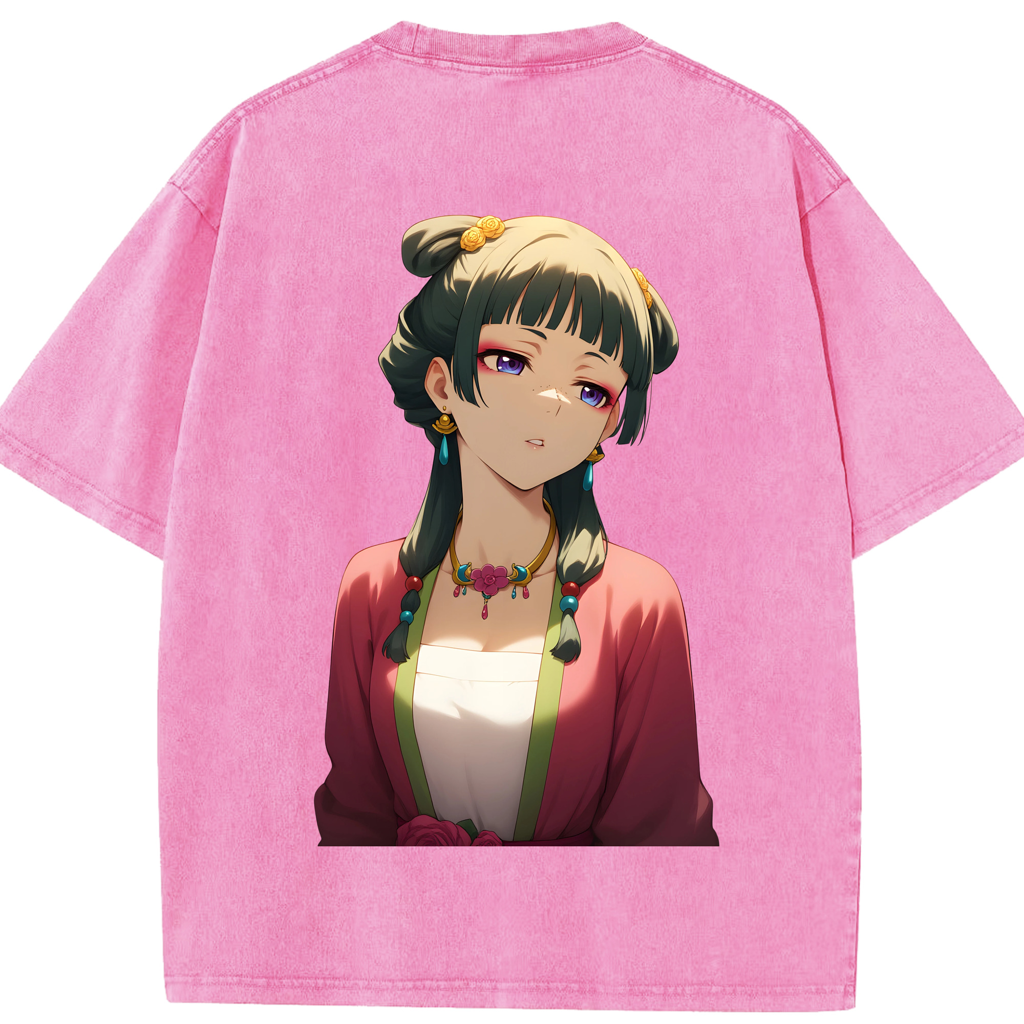 （画像用） 薬屋のひとりごと The Apothecary Diaries 綿100% ヴィンテージ風 半袖Tシャツ（背面プリント）